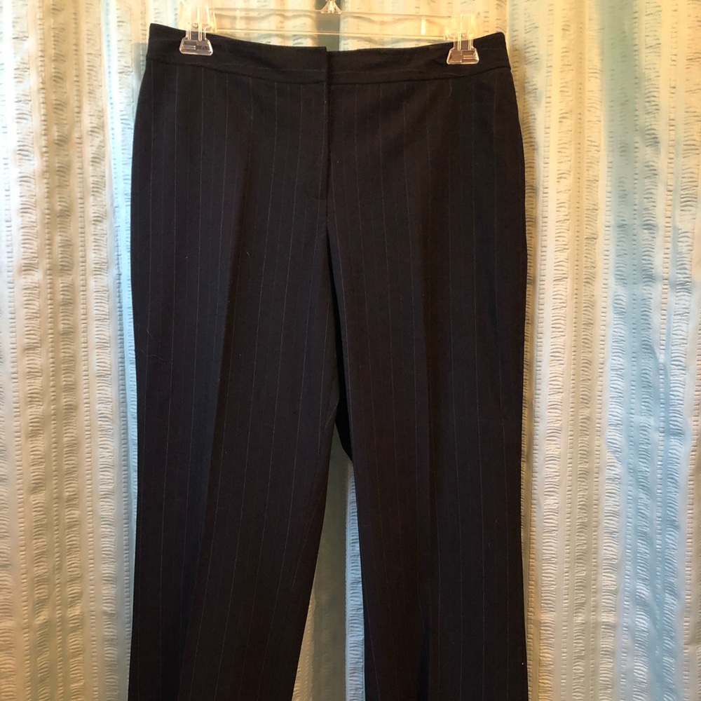 Rafaella Petites Purple Pinstripe Pants  - Size 14P